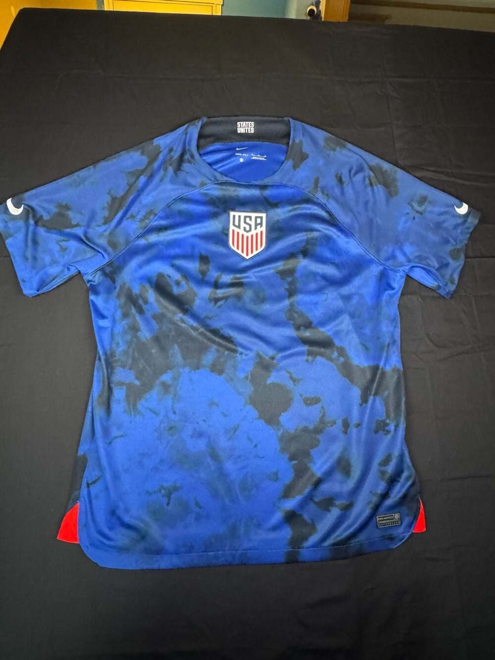 Nike Dri-FIT USA 2022/23 Stadium Away USMNT Soccer Jersey Men's Size XL Blue
